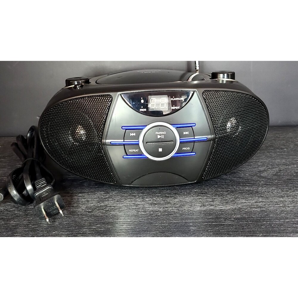 Jensen CD-560 Portable Boombox CD Player Radio AUX Bluetooth - Refurbished